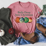 Balls Deep Into Christmas Tee Mauve / S Peachy Sunday T-Shirt