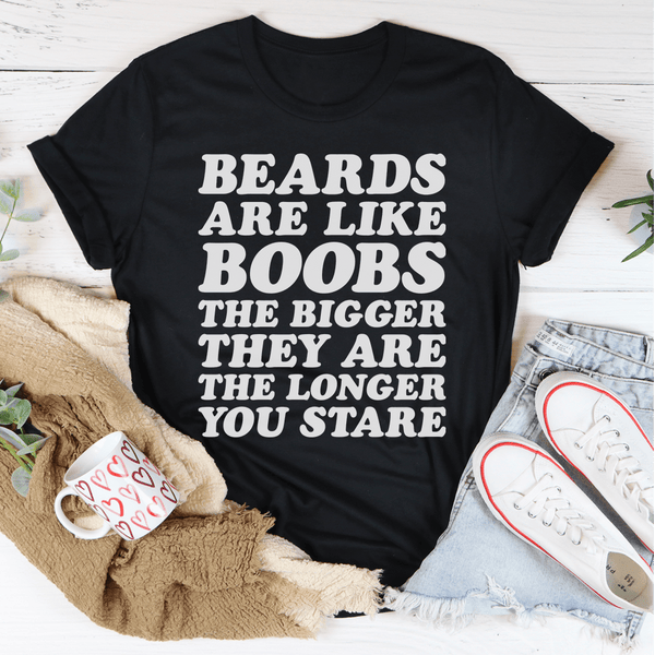 Beards Are Like Boobs Tee Black Heather / S Peachy Sunday T-Shirt