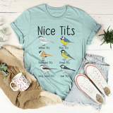 Birds Tee Heather Prism Dusty Blue / S Peachy Sunday T-Shirt