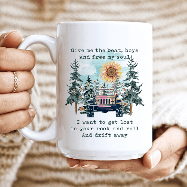 Boho Jeep Ceramic Mug 15 oz White / One Size CustomCat Drinkware T-Shirt