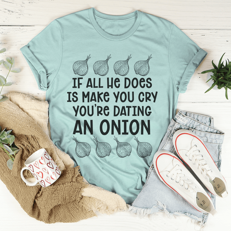 Dating An Onion Tee Heather Prism Dusty Blue / S Peachy Sunday T-Shirt