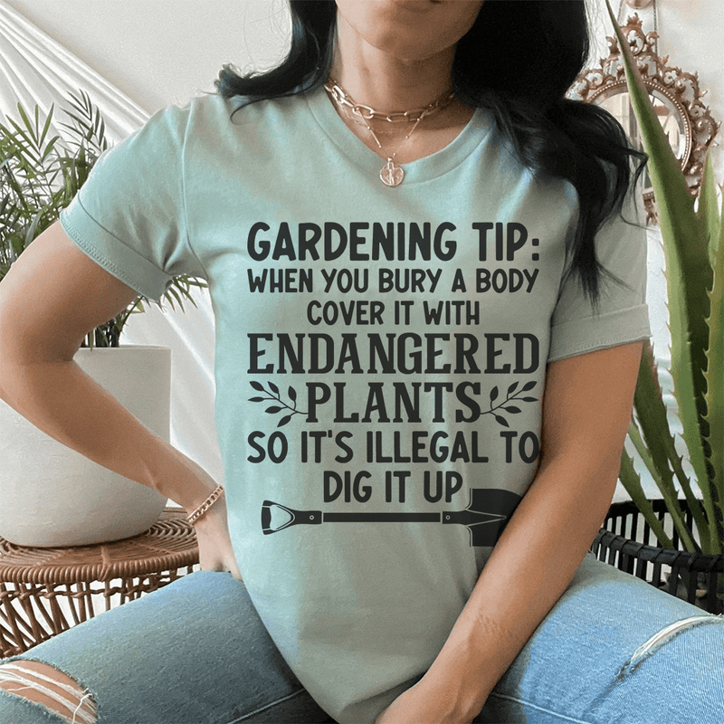 Gardening Tip Tee Heather Prism Dusty Blue / S Peachy Sunday T-Shirt