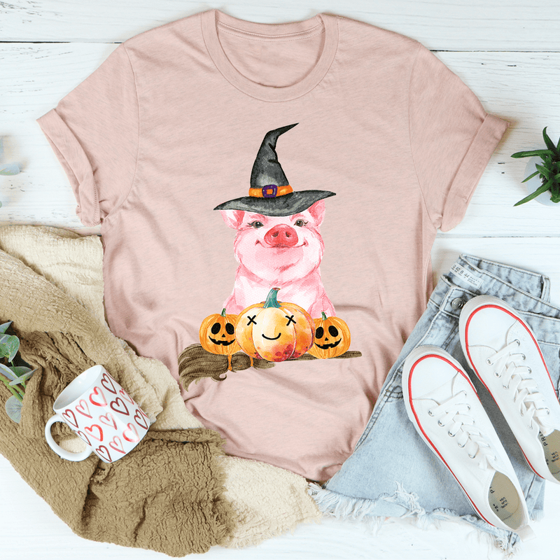 Halloween Pig Tee Heather Prism Peach / S Peachy Sunday T-Shirt