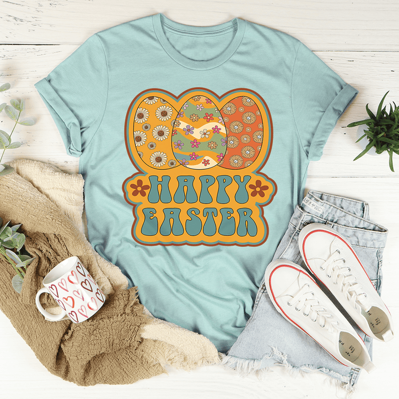 Happy Easter Tee Heather Prism Dusty Blue / S Peachy Sunday T-Shirt