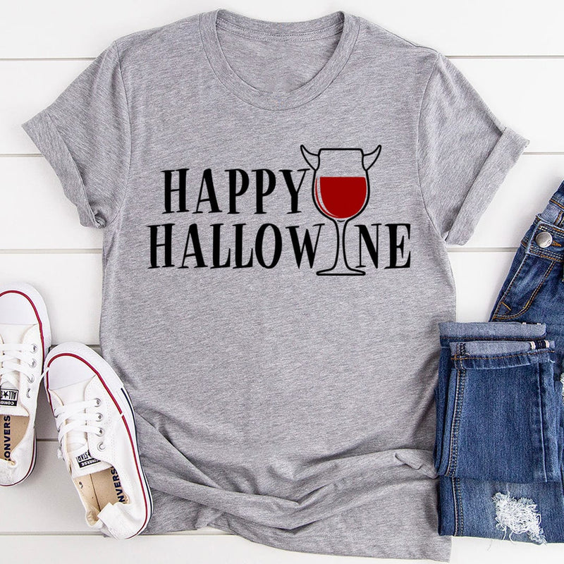 Happy Hallowine Tee Athletic Heather / S Peachy Sunday T-Shirt