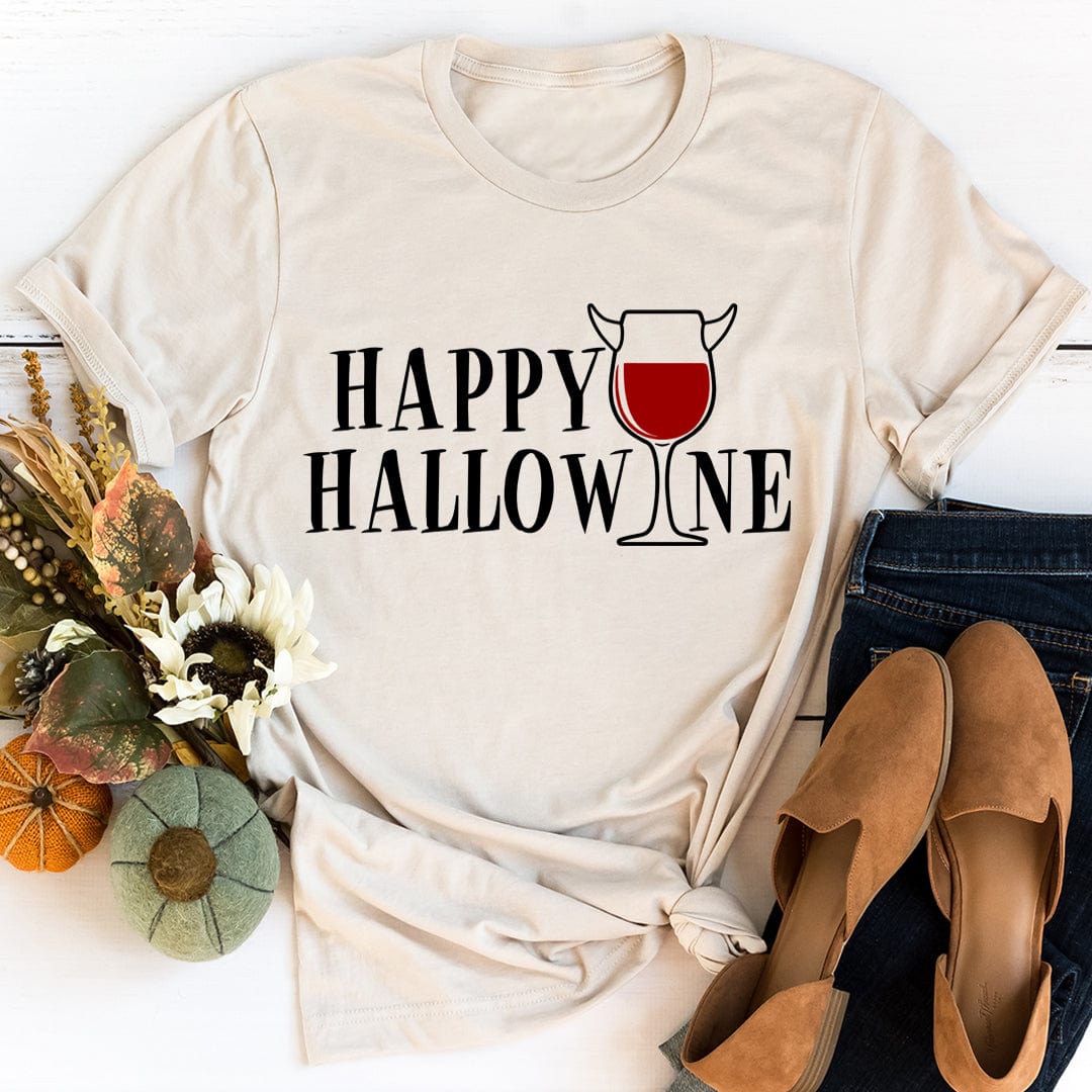 Happy Hallowine Tee Heather Dust / S Peachy Sunday T-Shirt