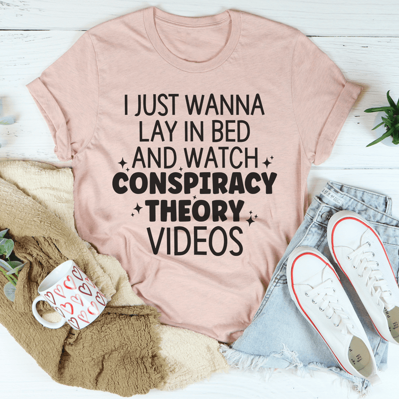 I Just Wanna Lay In Bed Tee Heather Prism Peach / S Peachy Sunday T-Shirt