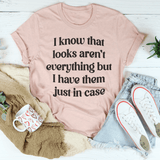 I Know That Looks Aren't Everything Tee Heather Prism Peach / S Peachy Sunday T-Shirt