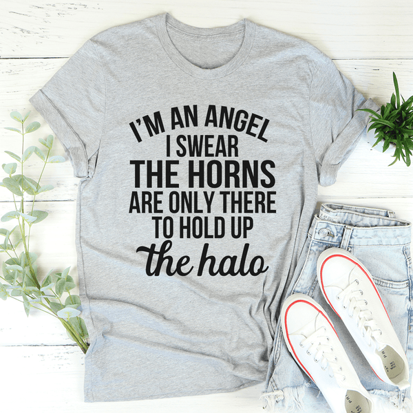 I'm An Angel I Swear Tee Athletic Heather / S Peachy Sunday T-Shirt