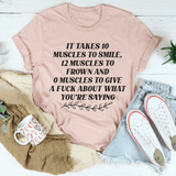 It Takes Ten Muscles To Smile Tee Heather Prism Peach / S Peachy Sunday T-Shirt