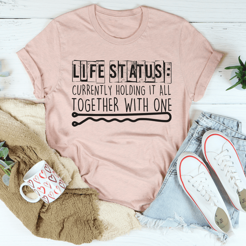 Life Status Tee Heather Prism Peach / S Peachy Sunday T-Shirt