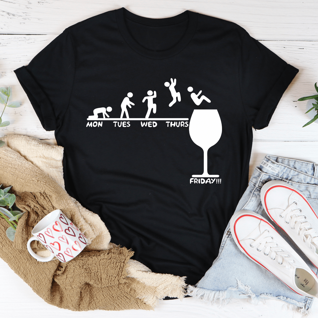 Monday to Friday Wine Tee Black Heather / S Peachy Sunday T-Shirt