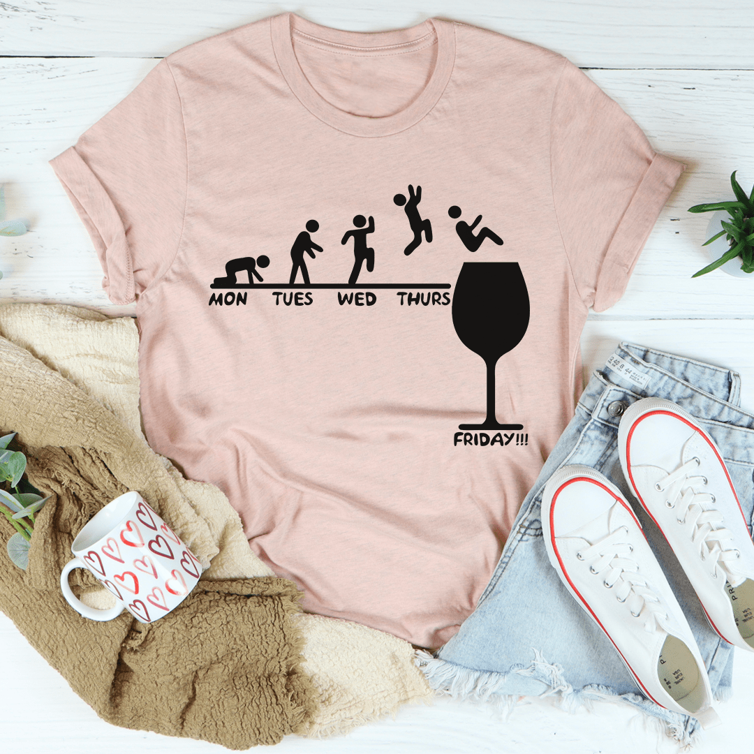 Monday to Friday Wine Tee Heather Prism Peach / S Peachy Sunday T-Shirt