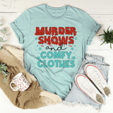 Murder Shows And Comfy Clothes Tee Heather Prism Dusty Blue / S Peachy Sunday T-Shirt