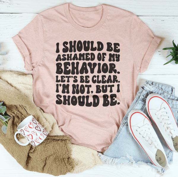 My Behavior Tee Heather Prism Peach / S Peachy Sunday T-Shirt