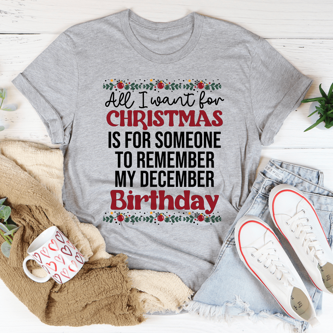 My December Birthday Tee Athletic Heather / S Peachy Sunday T-Shirt