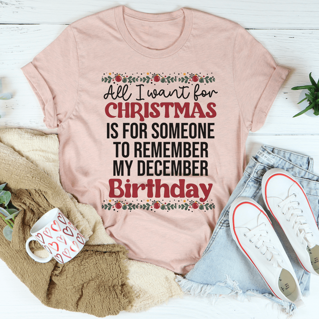 My December Birthday Tee Heather Prism Peach / S Peachy Sunday T-Shirt