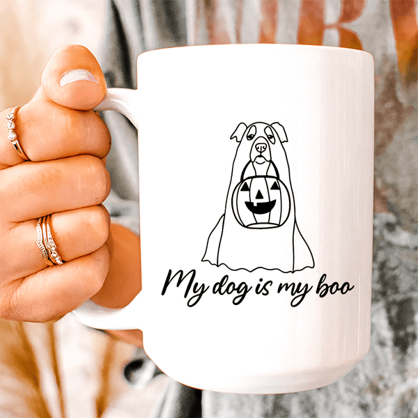 My Dog Is My Boo Ceramic Mug 15 oz White / One Size CustomCat Drinkware T-Shirt