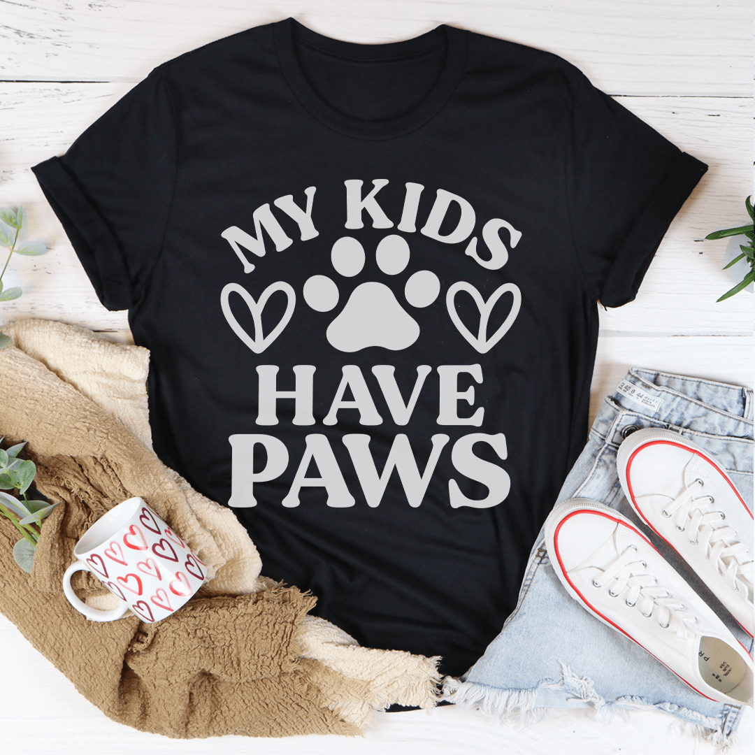 My Kids Have Paws Tee Peachy Sunday T-Shirt