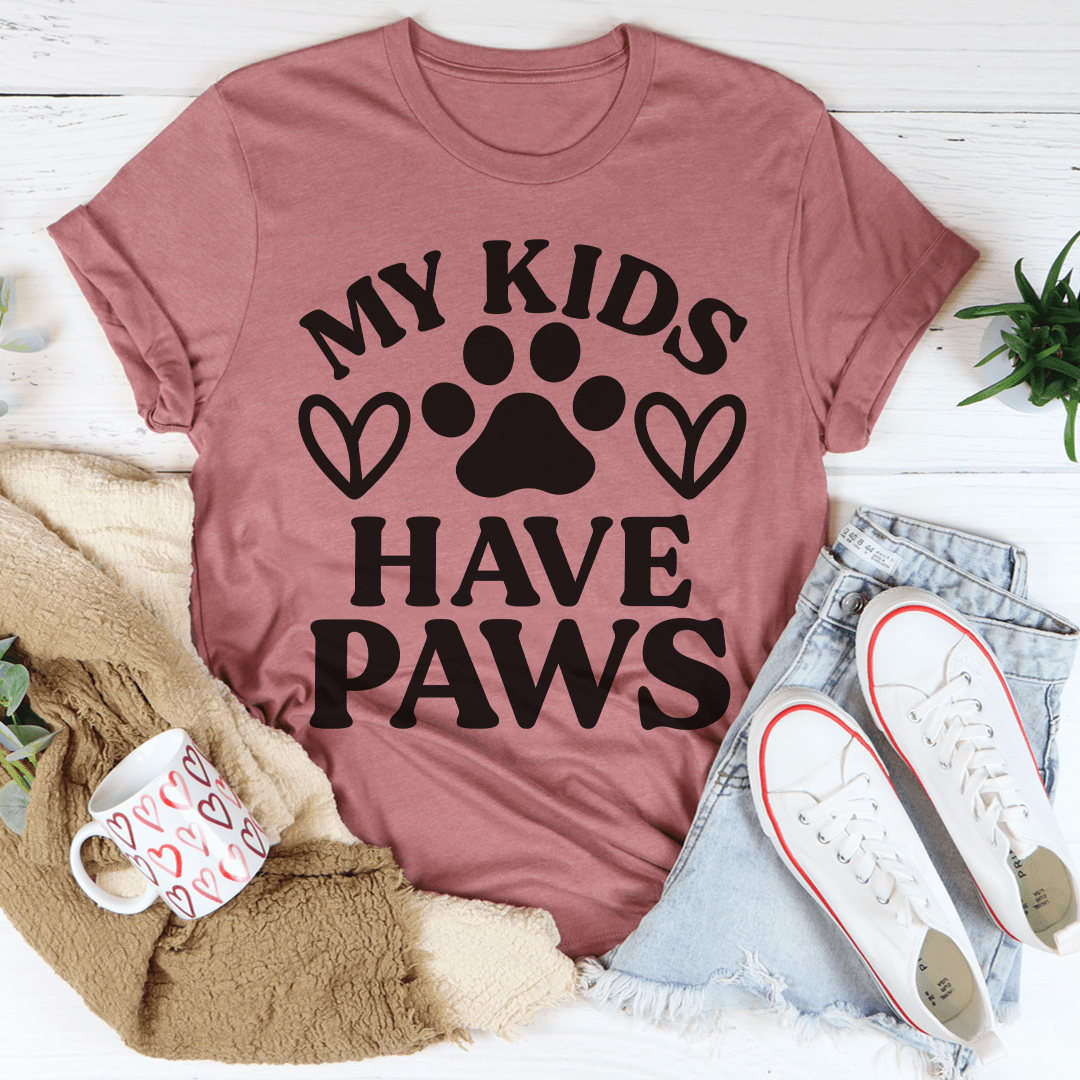 My Kids Have Paws Tee Peachy Sunday T-Shirt