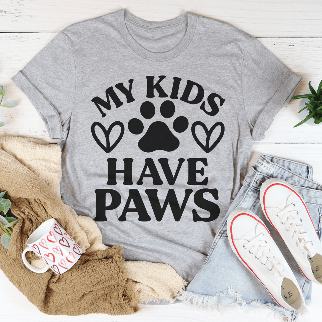 My Kids Have Paws Tee Peachy Sunday T-Shirt