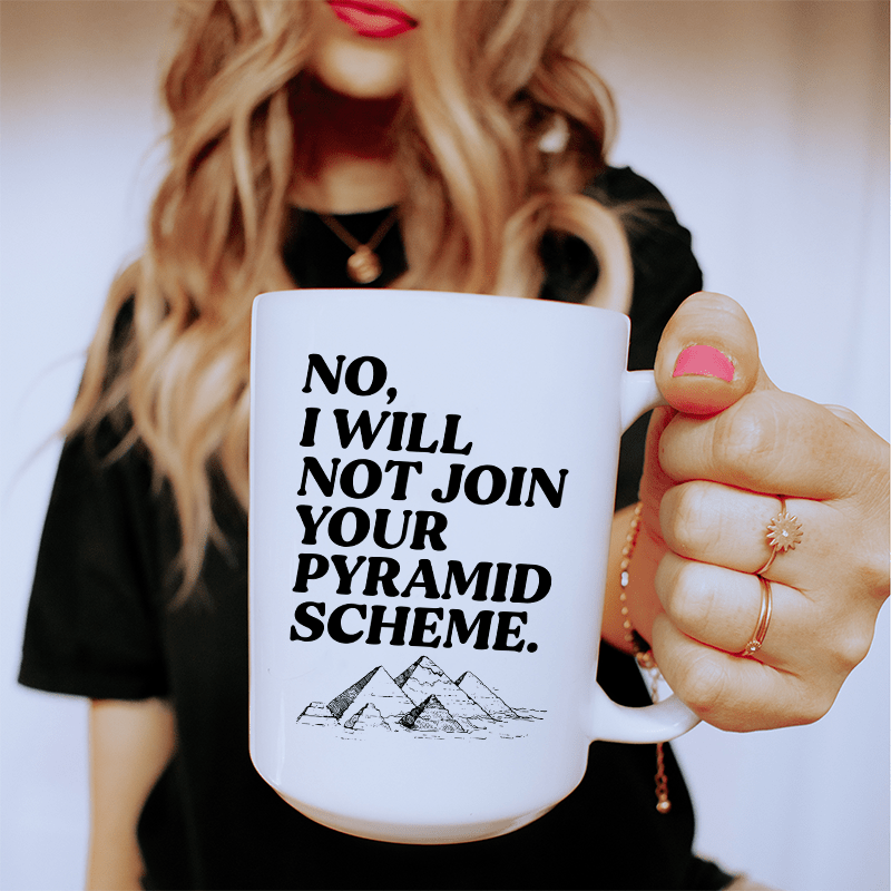 No I Will Not Ceramic Mug 15 oz White / One Size CustomCat Drinkware T-Shirt