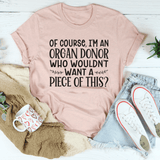 Organ Donor Tee Heather Prism Peach / S Peachy Sunday T-Shirt