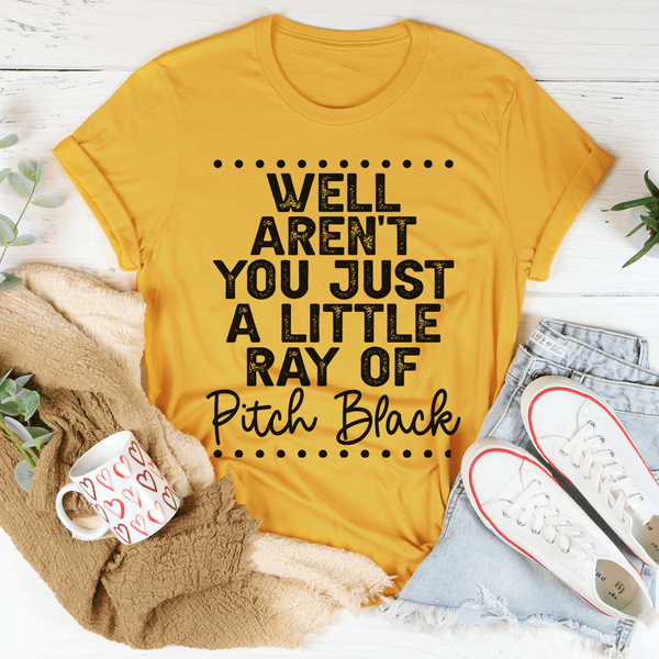 Ray Of Pitch Black Tee Mustard / S Peachy Sunday T-Shirt