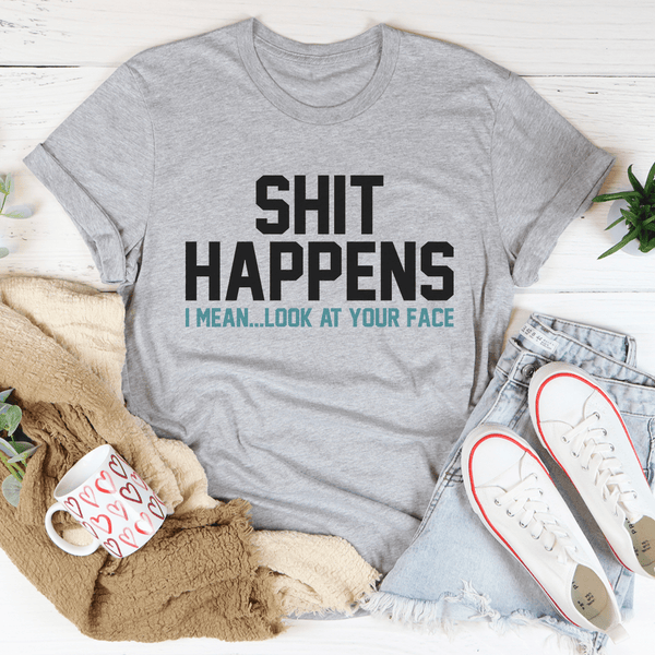 Shit Happens Tee Athletic Heather / S Peachy Sunday T-Shirt