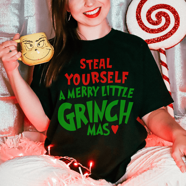 Steal Yourself A Merry Little Grinchmas Tee Printify T-Shirt T-Shirt