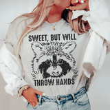 Sweet But Will Throw Hands Tee Athletic Heather / S Peachy Sunday T-Shirt