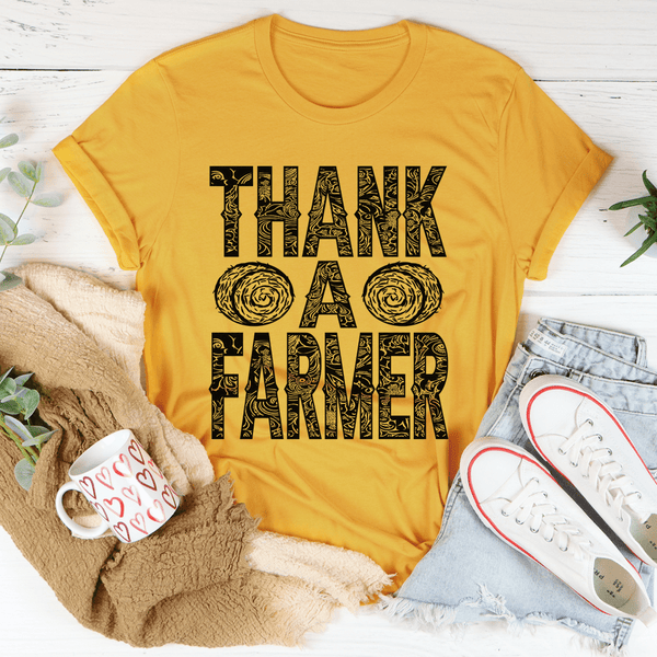 Thank A Farmer Tee Mustard / S Peachy Sunday T-Shirt