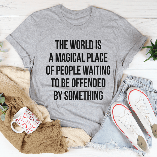 The World Is A Magical Place Tee Athletic Heather / S Peachy Sunday T-Shirt