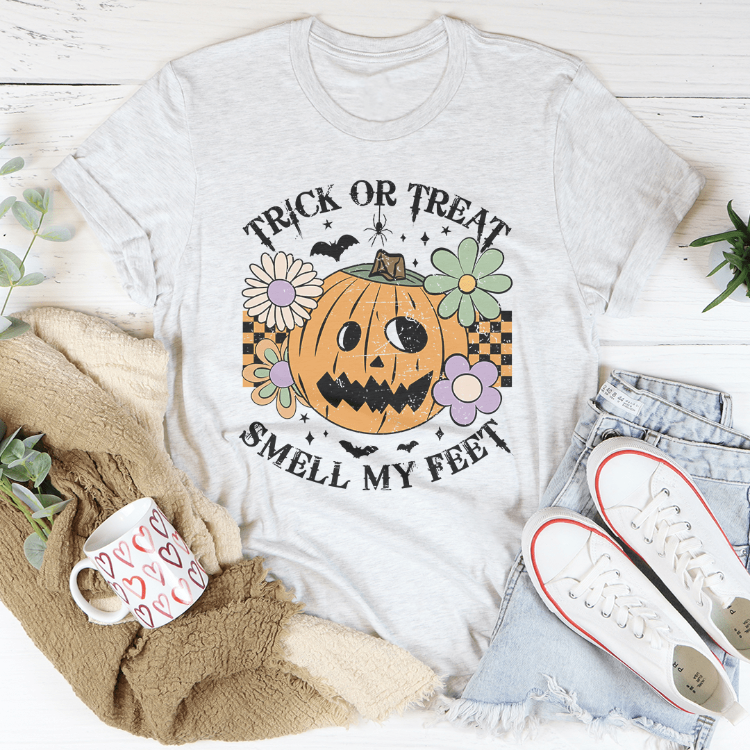 Trick Or Treat Smell My Feet Tee Peachy Sunday T-Shirt