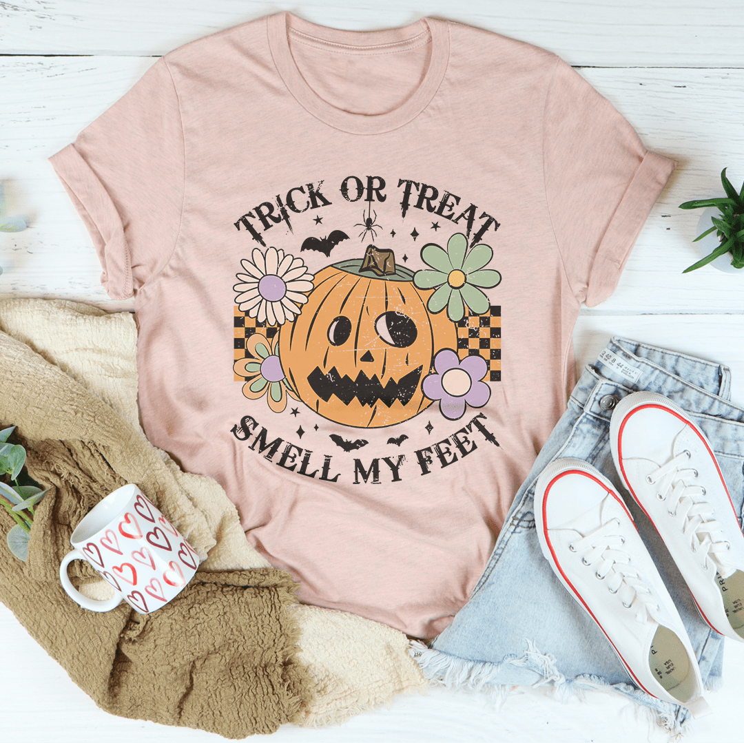 Trick Or Treat Smell My Feet Tee Peachy Sunday T-Shirt