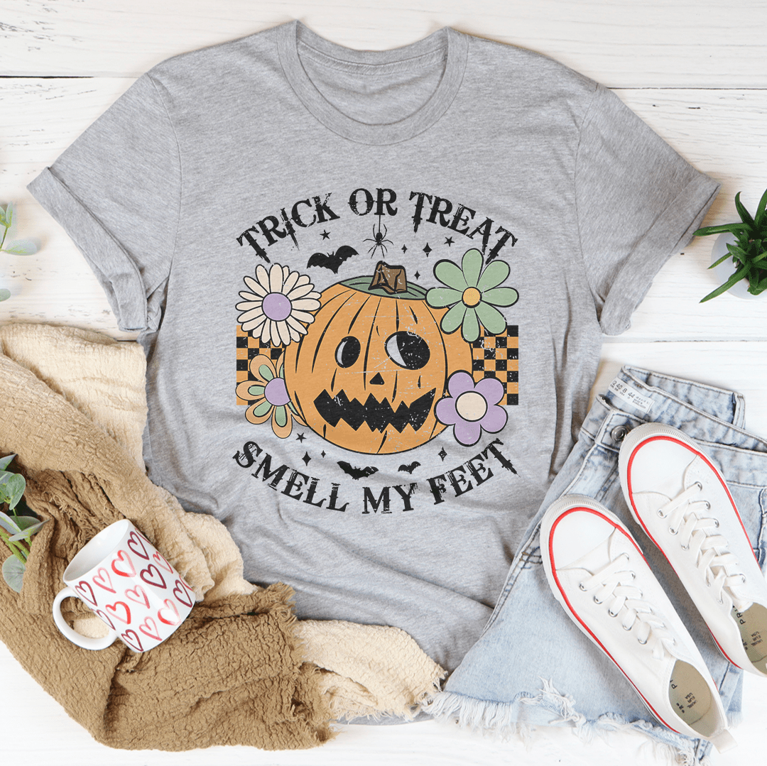 Trick Or Treat Smell My Feet Tee Peachy Sunday T-Shirt